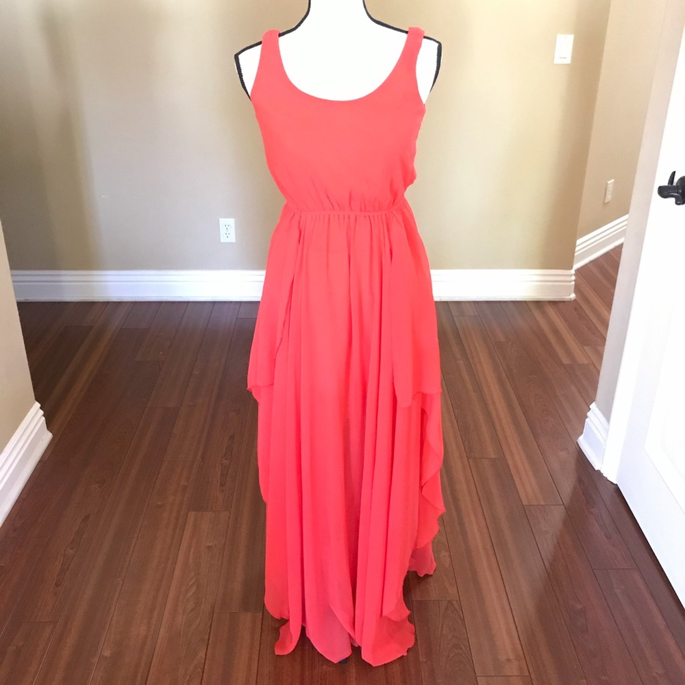 Coral pink dress